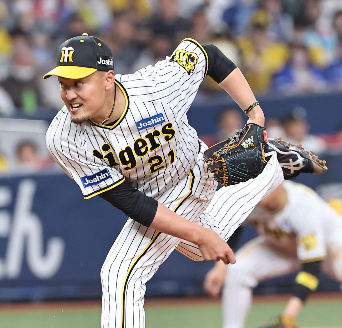 開幕2戦目に先発する阪神秋山（2023年4月1日撮影）