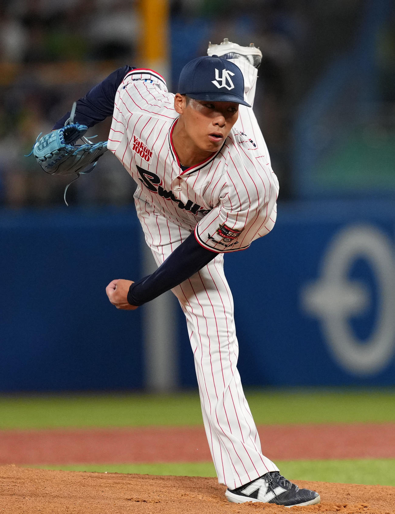 ヤクルト対巨人　力投するヤクルト先発の山野（撮影・横山健太）