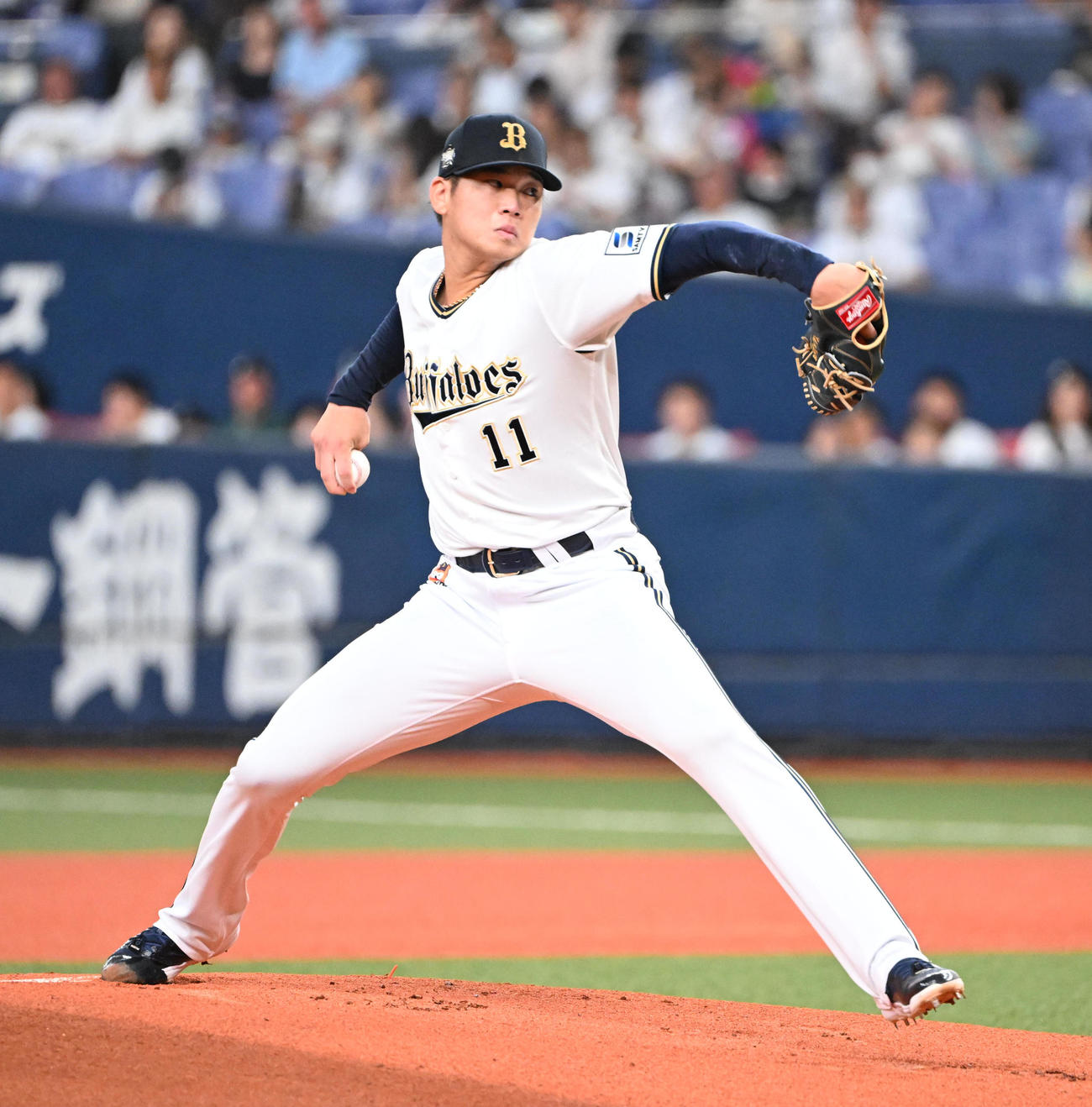 オリックス対ソフトバンク　先発するオリックス山下（撮影・和賀正仁）