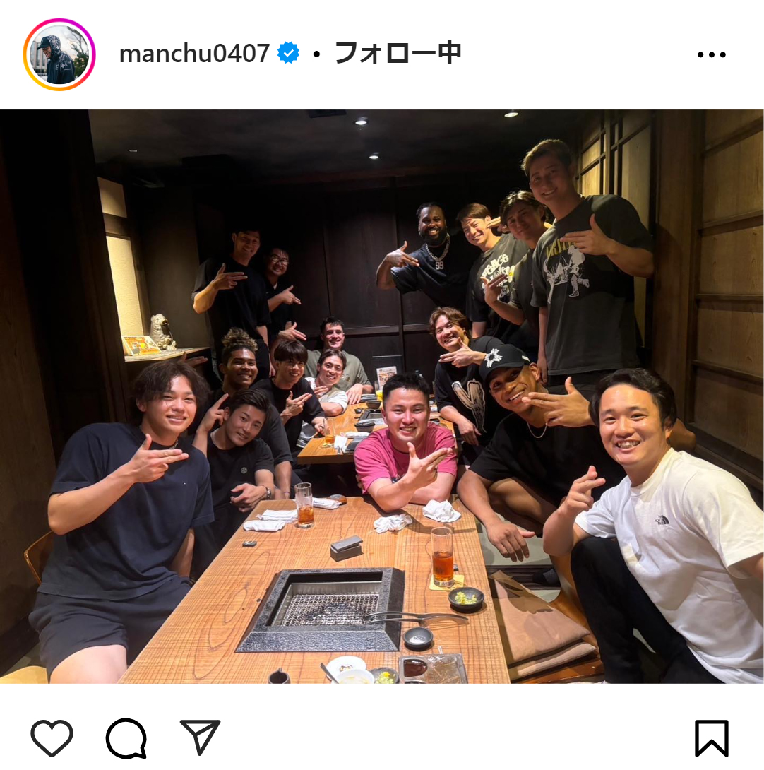万波中正のインスタグラムから