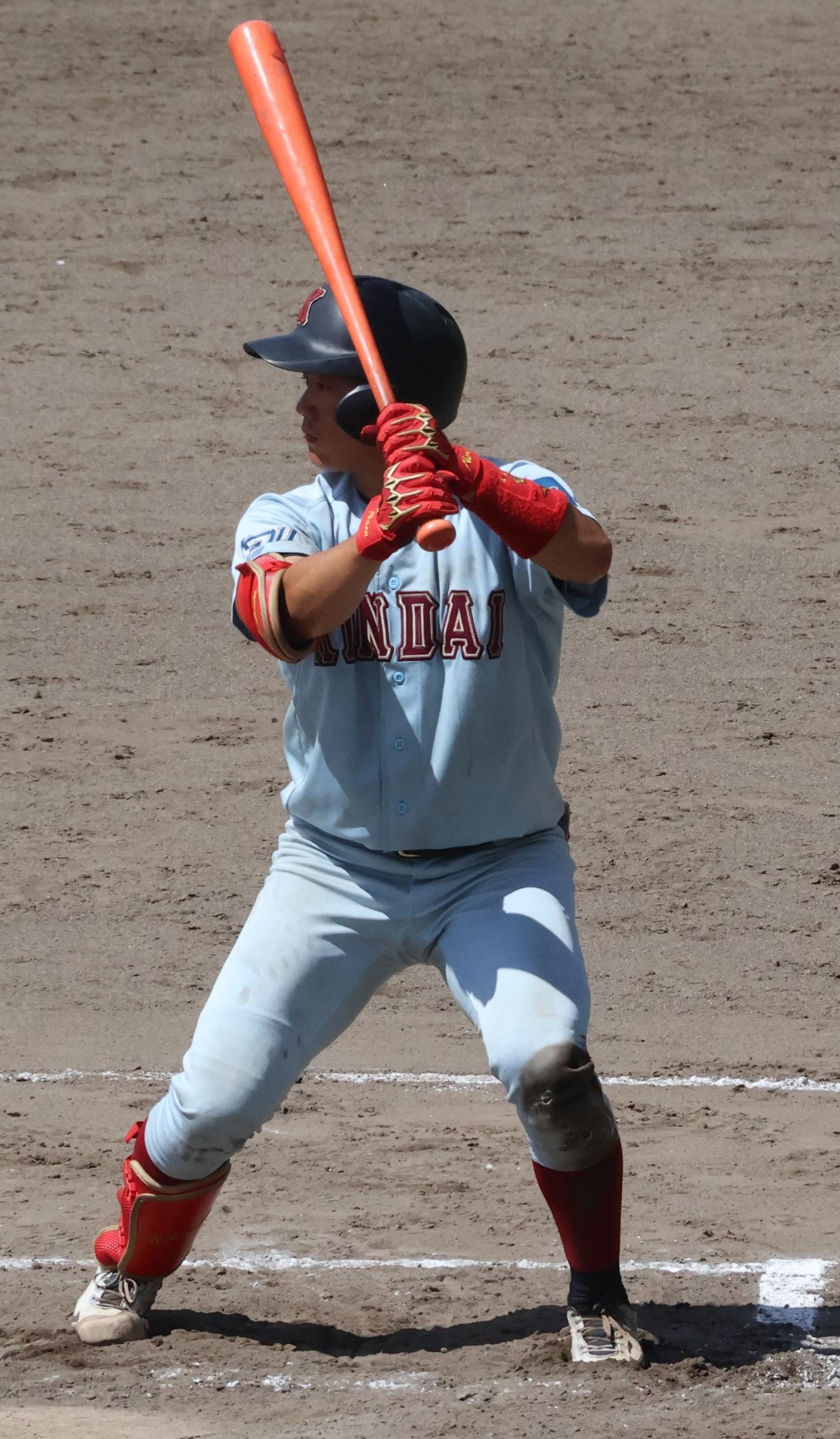 近大対京大　打席に入る近大の勝田（撮影・塚本光）
