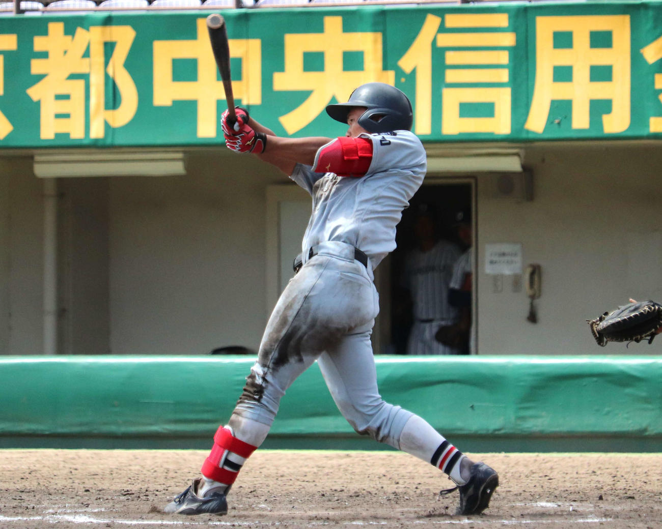 大院大との1回戦　この日2安打2打点をマークした、京産大・山本（撮影・中島麗）