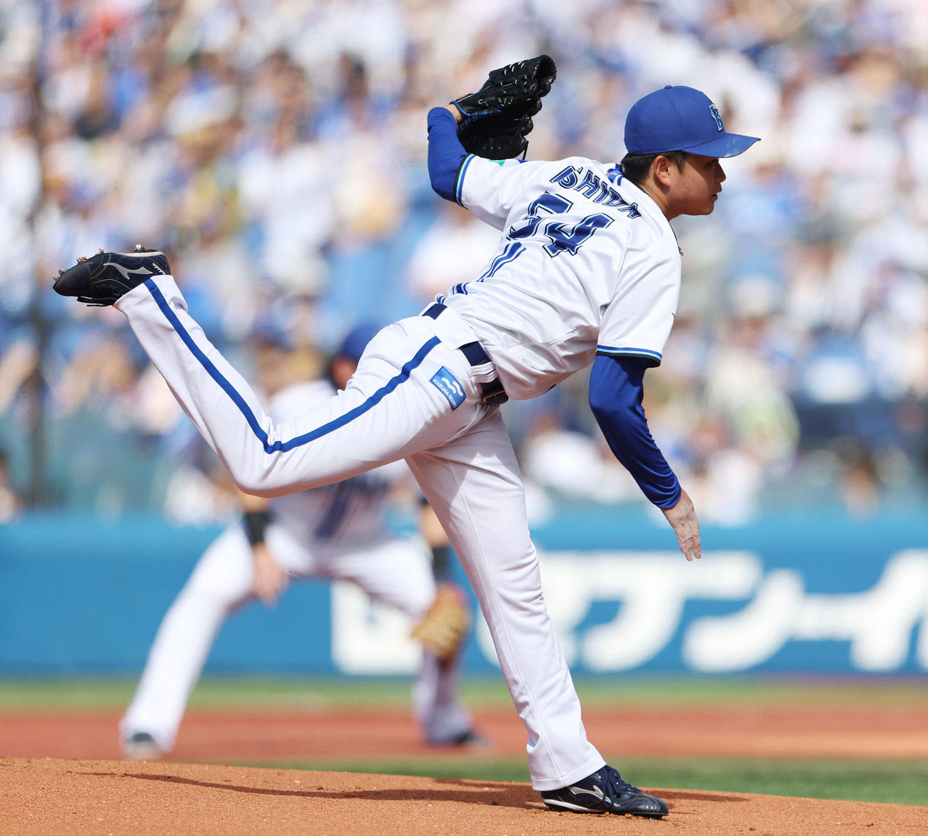 DeNA対中日　DeNA先発の石田裕（撮影・宮地輝）