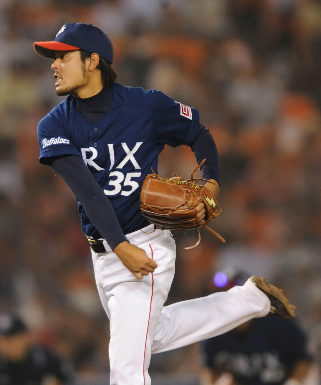 2010年8月、ロッテ戦に登板したオリックス比嘉幹貴