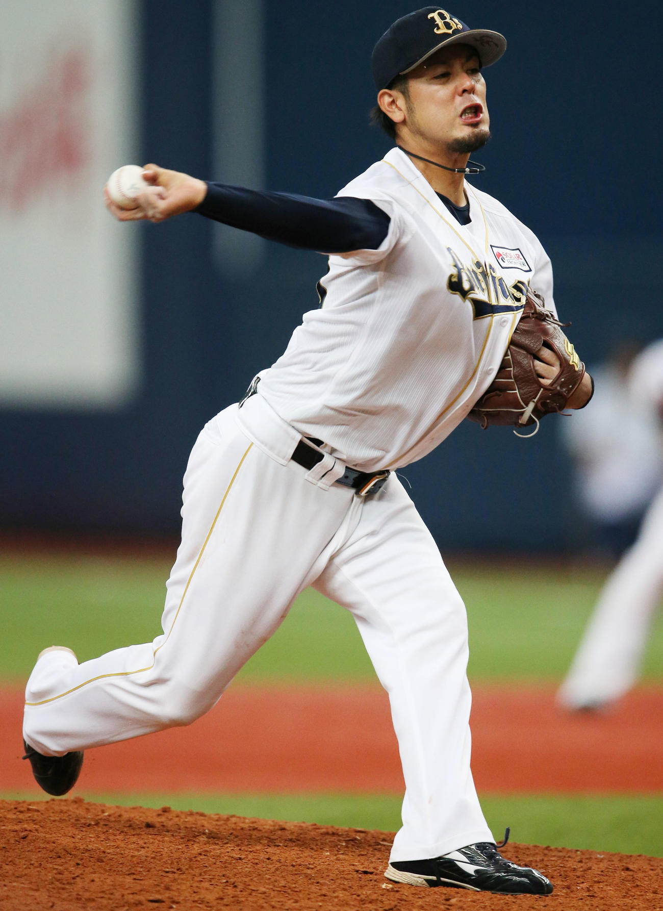 オリックス比嘉幹貴の投球フォーム（2014年8月撮影）