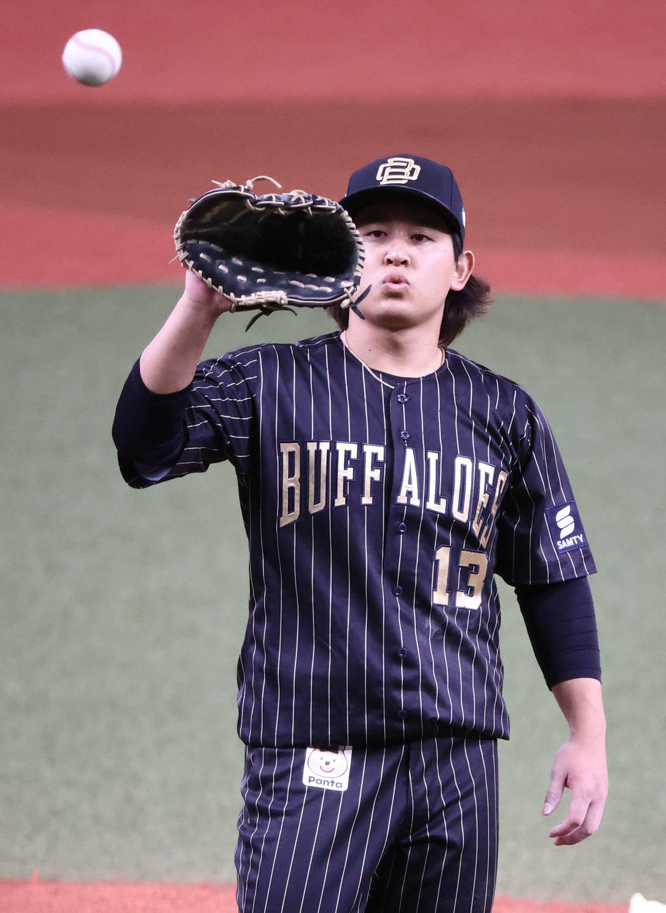 オリックス対ソフトバンク　オリックス先発の宮城（撮影・西尾就之）