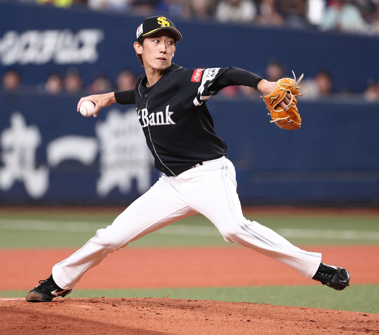 オリックス対ソフトバンク　ソフトバンク先発大津（撮影・西尾就之）