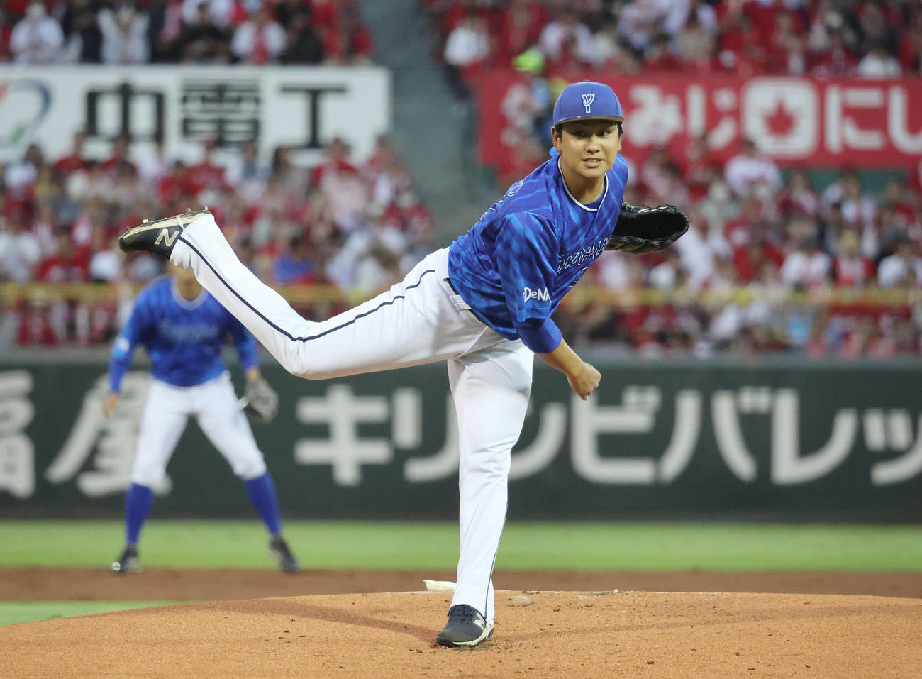 広島対DeNA　DeNA先発の吉野（撮影・加藤孝規）