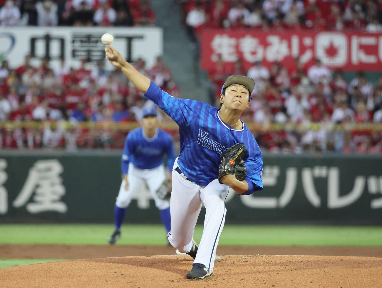 広島対DeNA　力投するDeNA先発の吉野（撮影・加藤孝規）