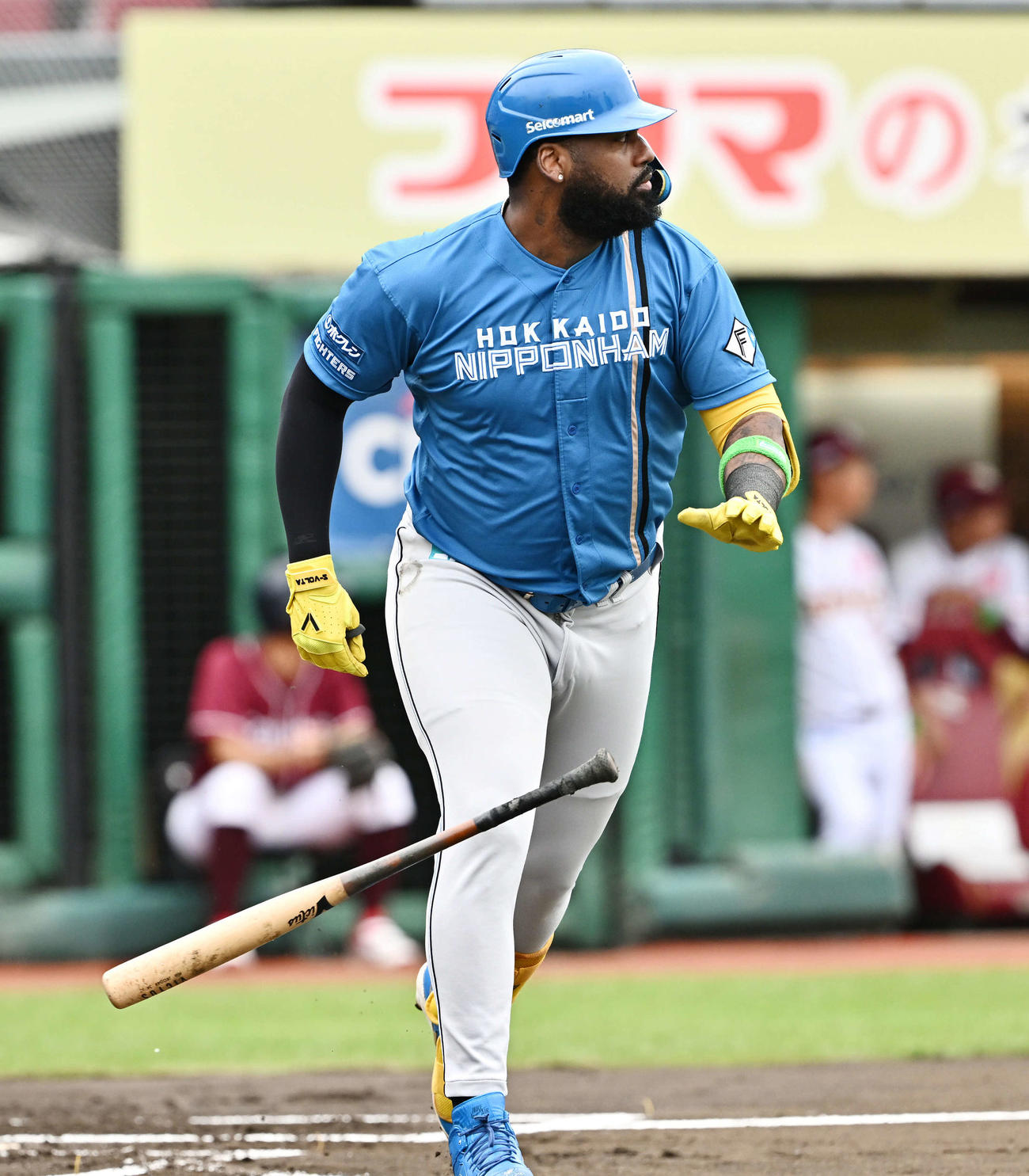 楽天対日本ハム　1回表日本ハム2死、レイエスは左越え先制ソロ本塁打を放つ（撮影・滝沢徹郎）