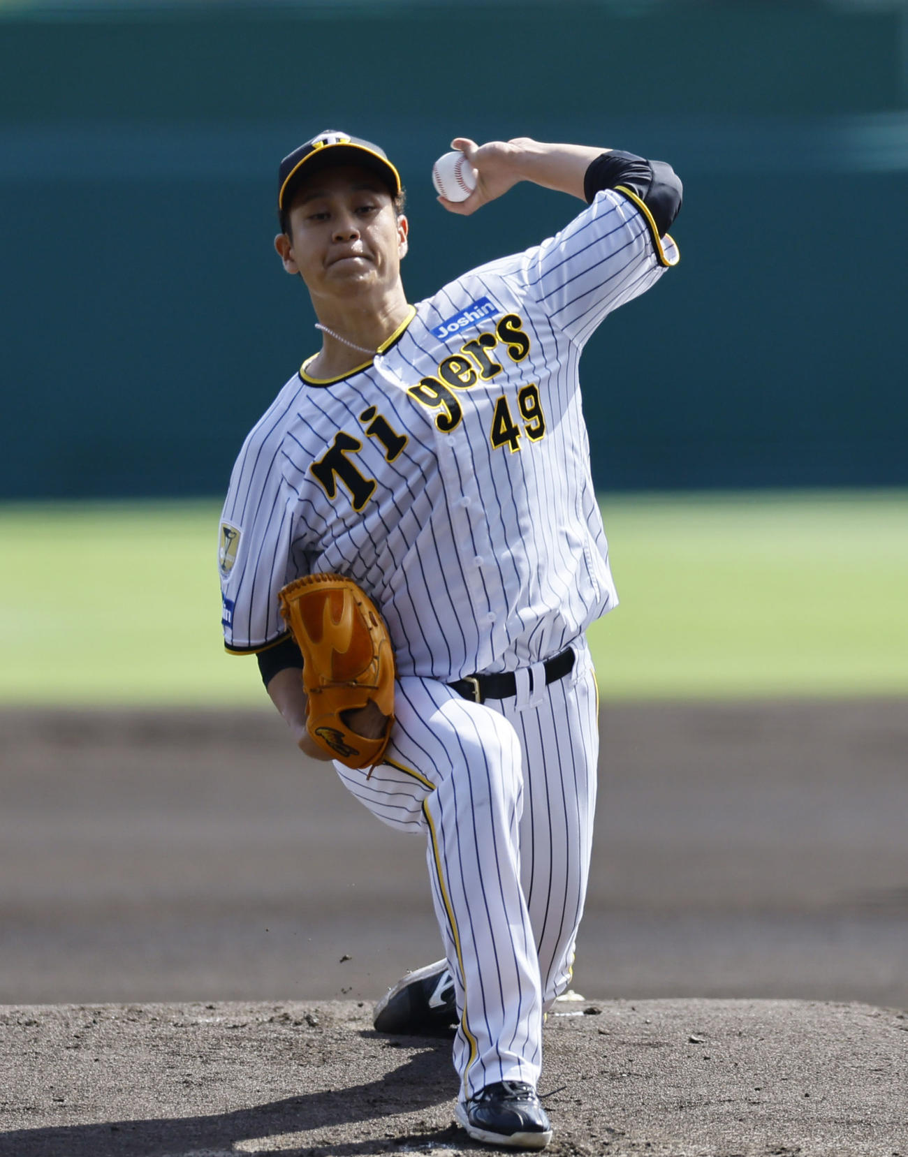 阪神対ヤクルト　阪神先発の大竹（撮影・藤尾明華）