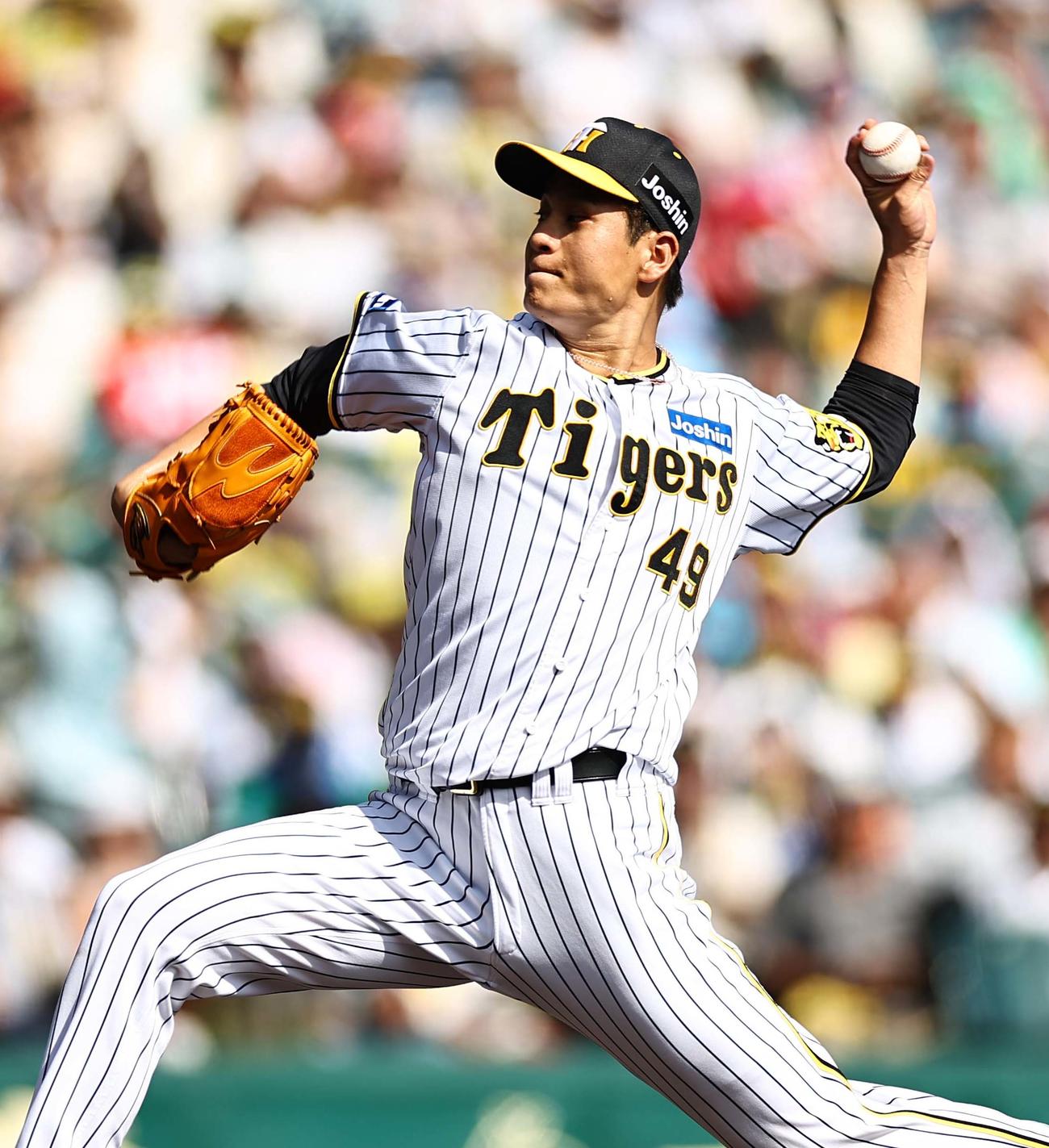 阪神対ヤクルト　阪神先発の大竹（撮影・上田博志）
