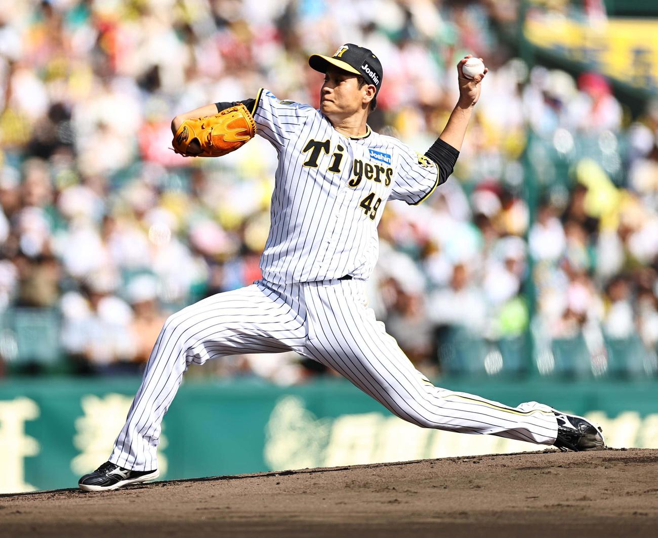阪神対ヤクルト　阪神先発の大竹（撮影・上田博志）