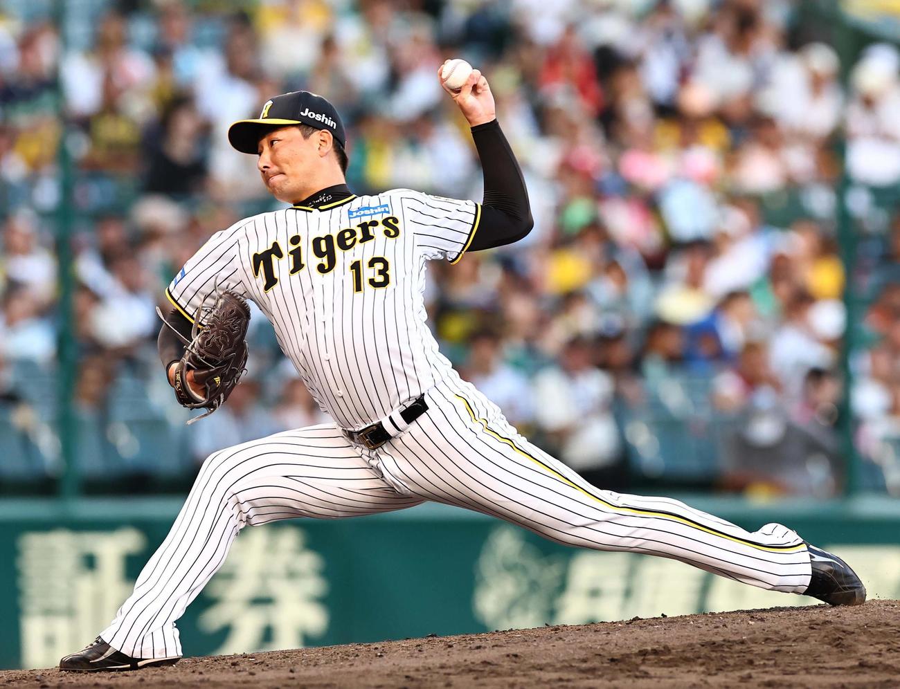 阪神対ヤクルト　阪神4番手の岩崎（撮影・上田博志）