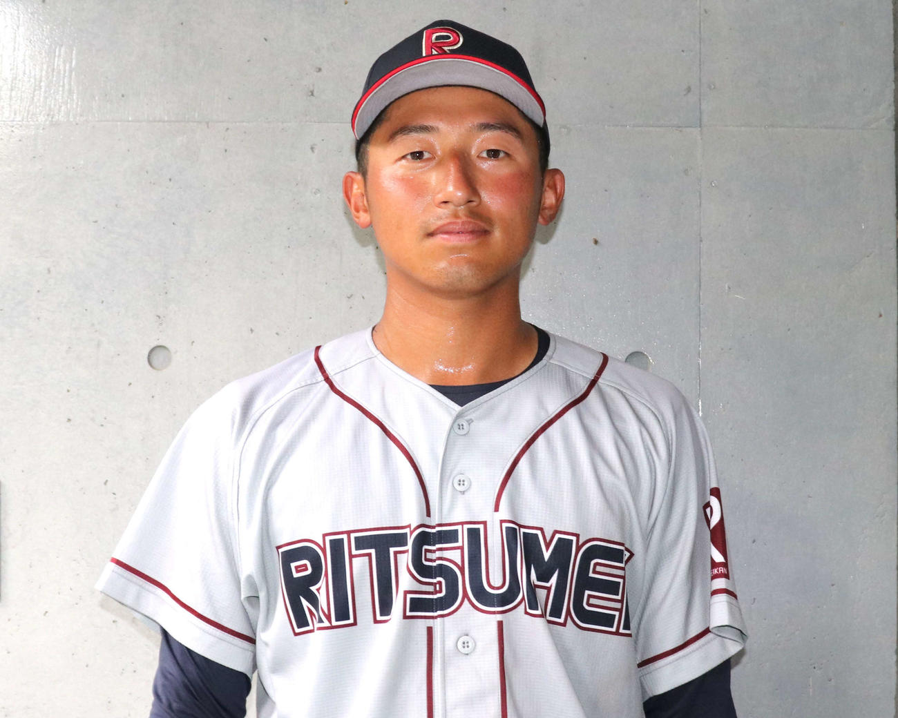 関大との3回戦を終えて昨秋の同大戦以来の勝ち点をつかんだ立命大の主将・竹内（撮影・中島麗）