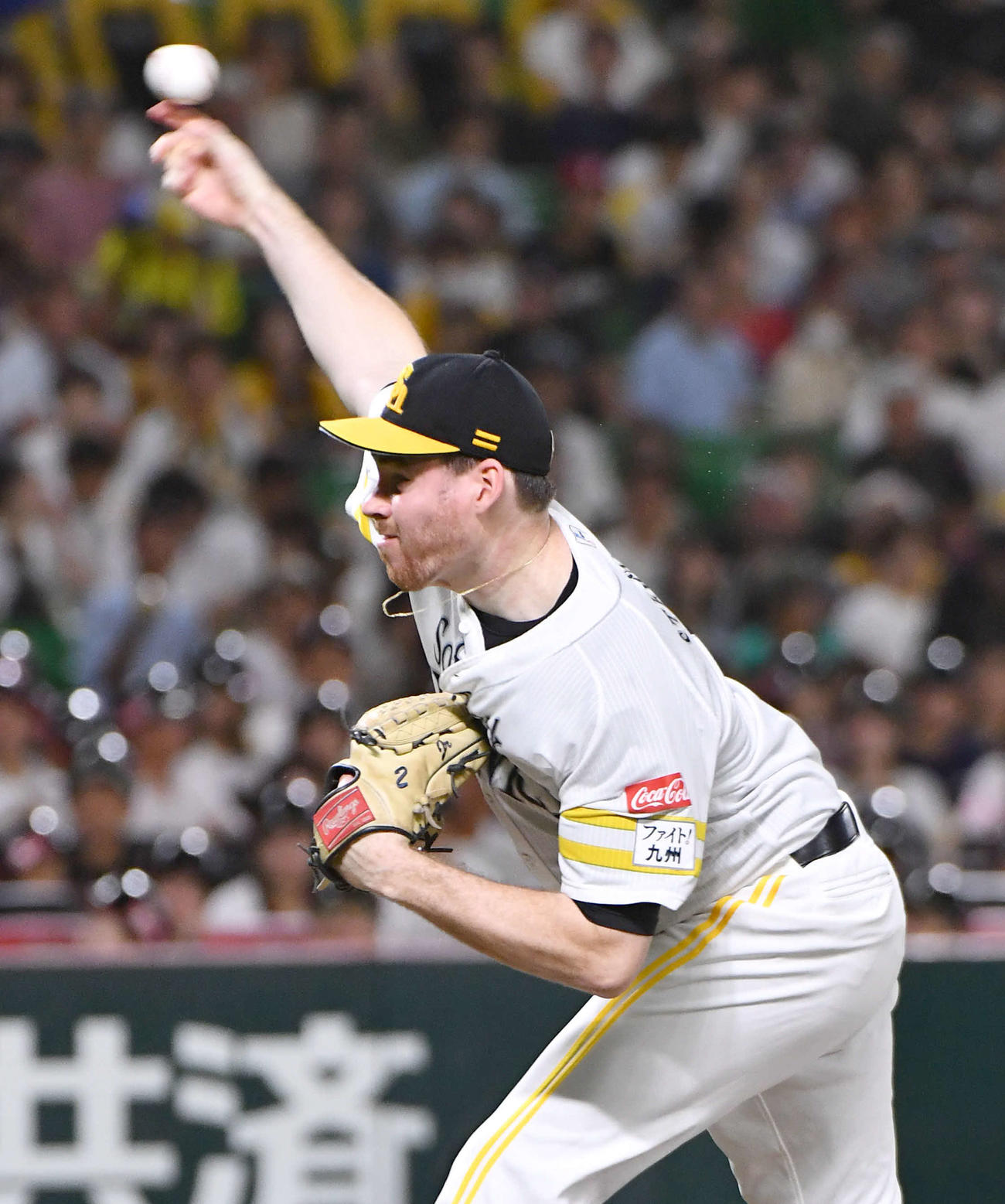 ソフトバンク対日本ハム　ソフトバンク先発のスチュワート（撮影・岩下翔太）