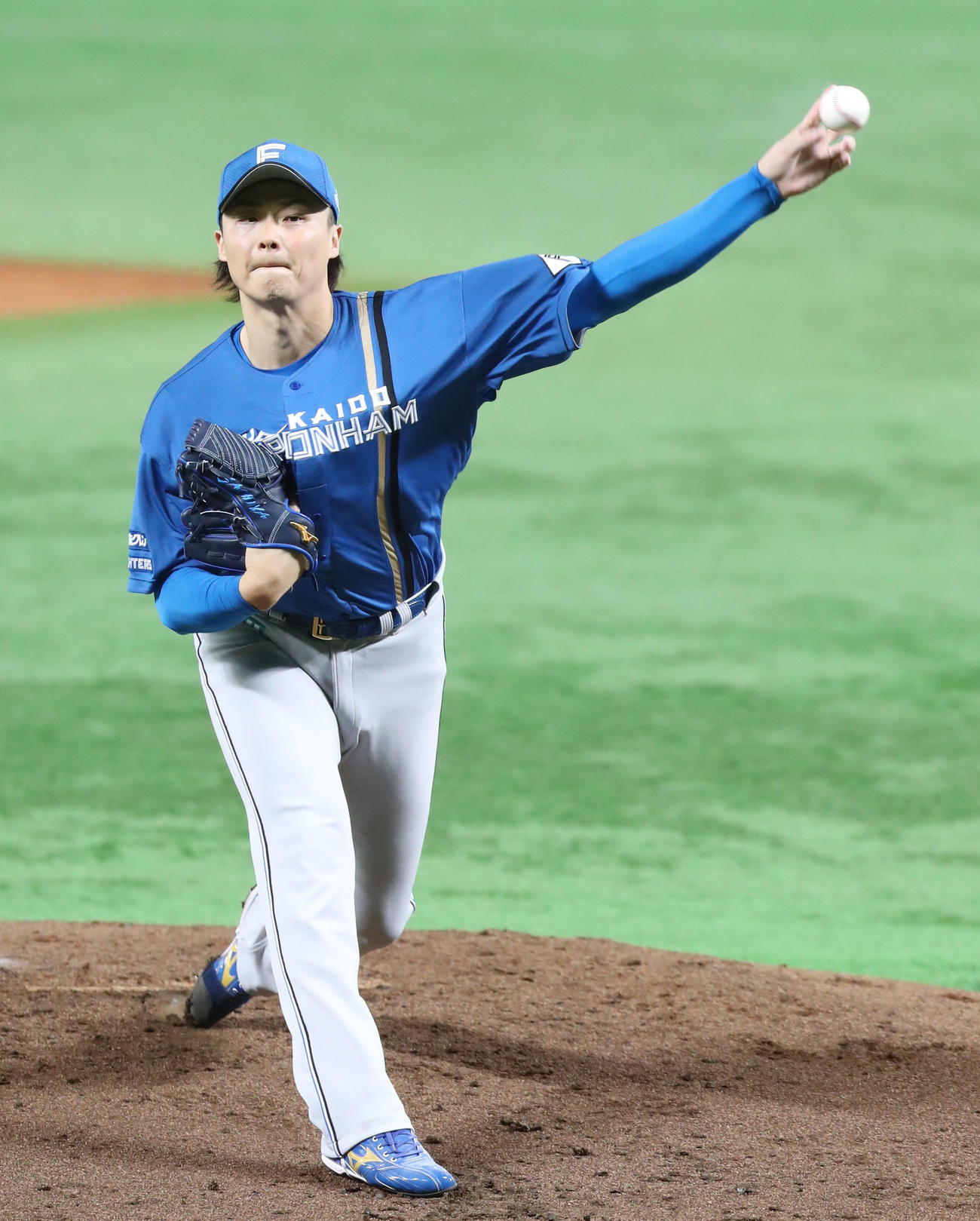 ソフトバンク対日本ハム　日本ハム先発の山崎（撮影・鬼束羽瑠菜）
