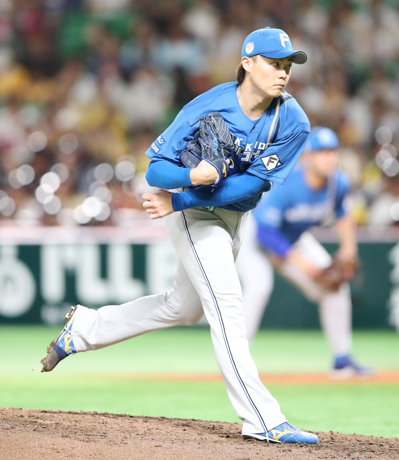 ソフトバンク対日本ハム　日本ハム先発の山崎（撮影・鬼束羽瑠菜）
