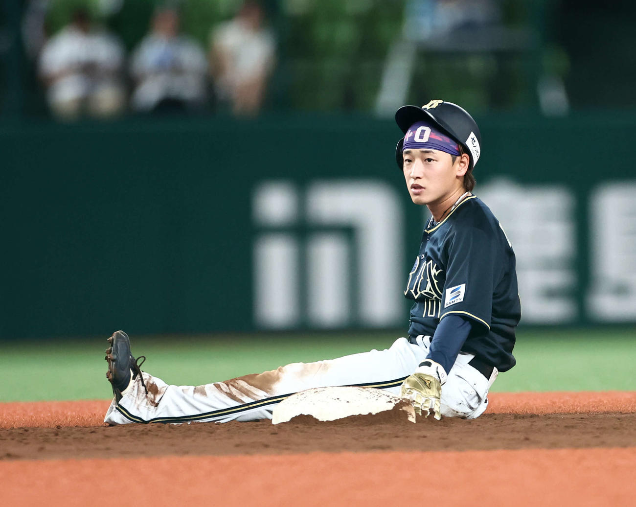 西武対オリックス　3回表オリックス無死一塁、二盗を試みも憤死する渡部（撮影・河田真司）