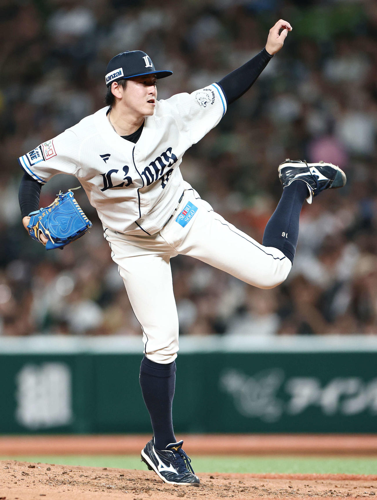 西武対オリックス　5回表、力投する隅田（撮影・河田真司）