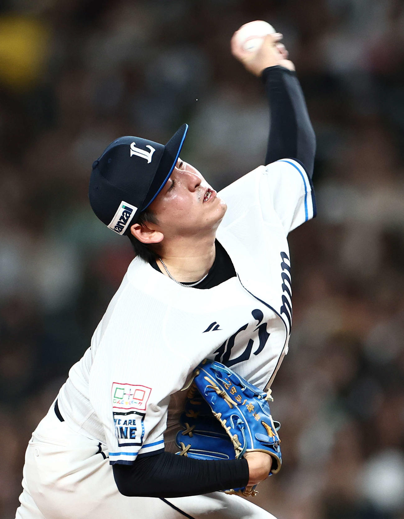 西武対オリックス　5回表、力投する隅田（撮影・河田真司）