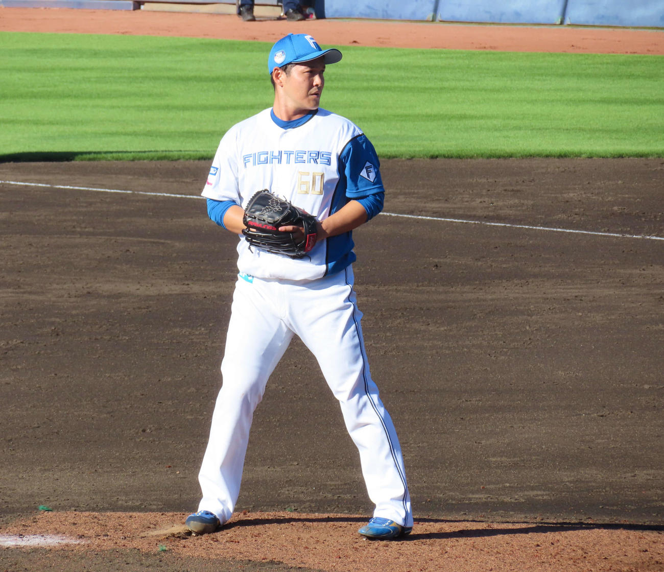 イースタン・リーグ日本ハム対西武　鎌ケ谷での最後の登板を1回無失点に抑えた日本ハム鍵谷（撮影・水谷京裕）