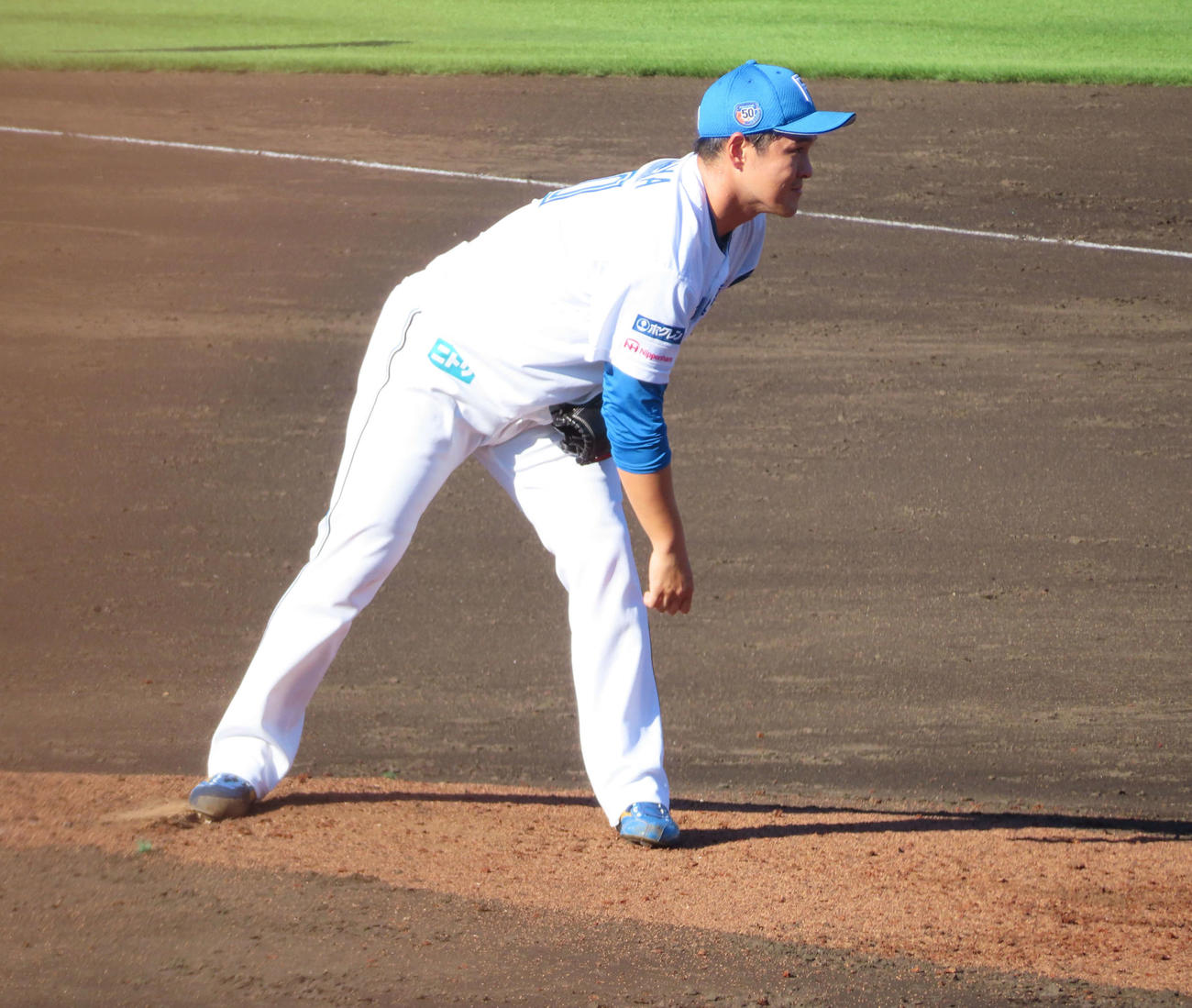 イースタン・リーグ日本ハム対西武　鎌ケ谷での最後の登板を1回無失点に抑えた日本ハム鍵谷（撮影・水谷京裕）