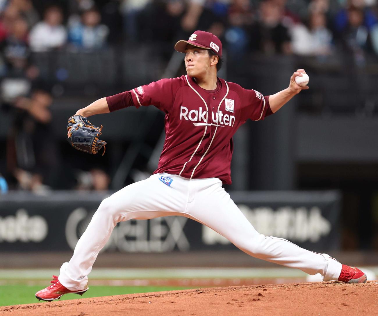 日本ハム対楽天　楽天先発の早川（撮影・黒川智章）