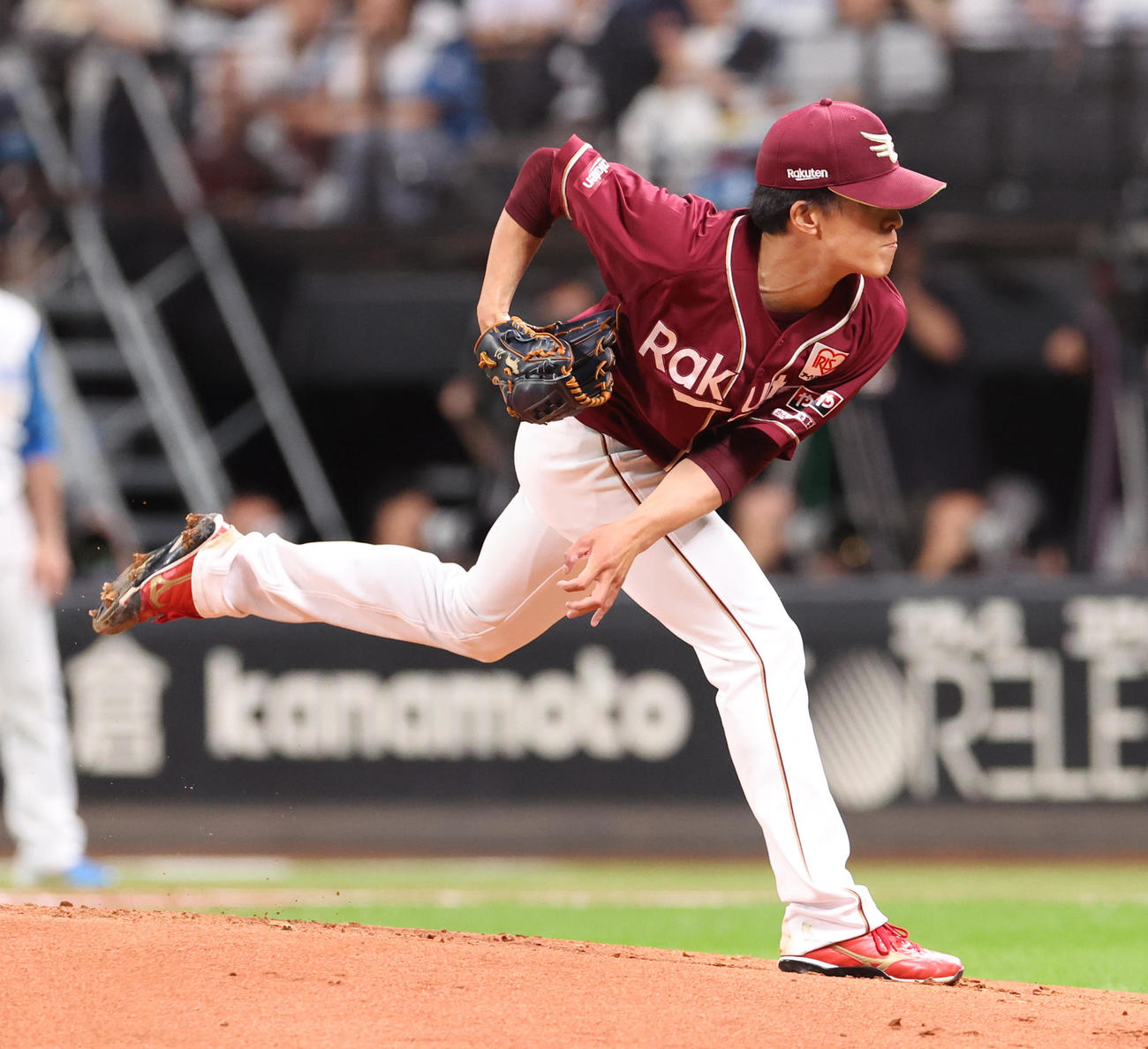 日本ハム対楽天　楽天先発の早川（撮影・佐藤翔太）