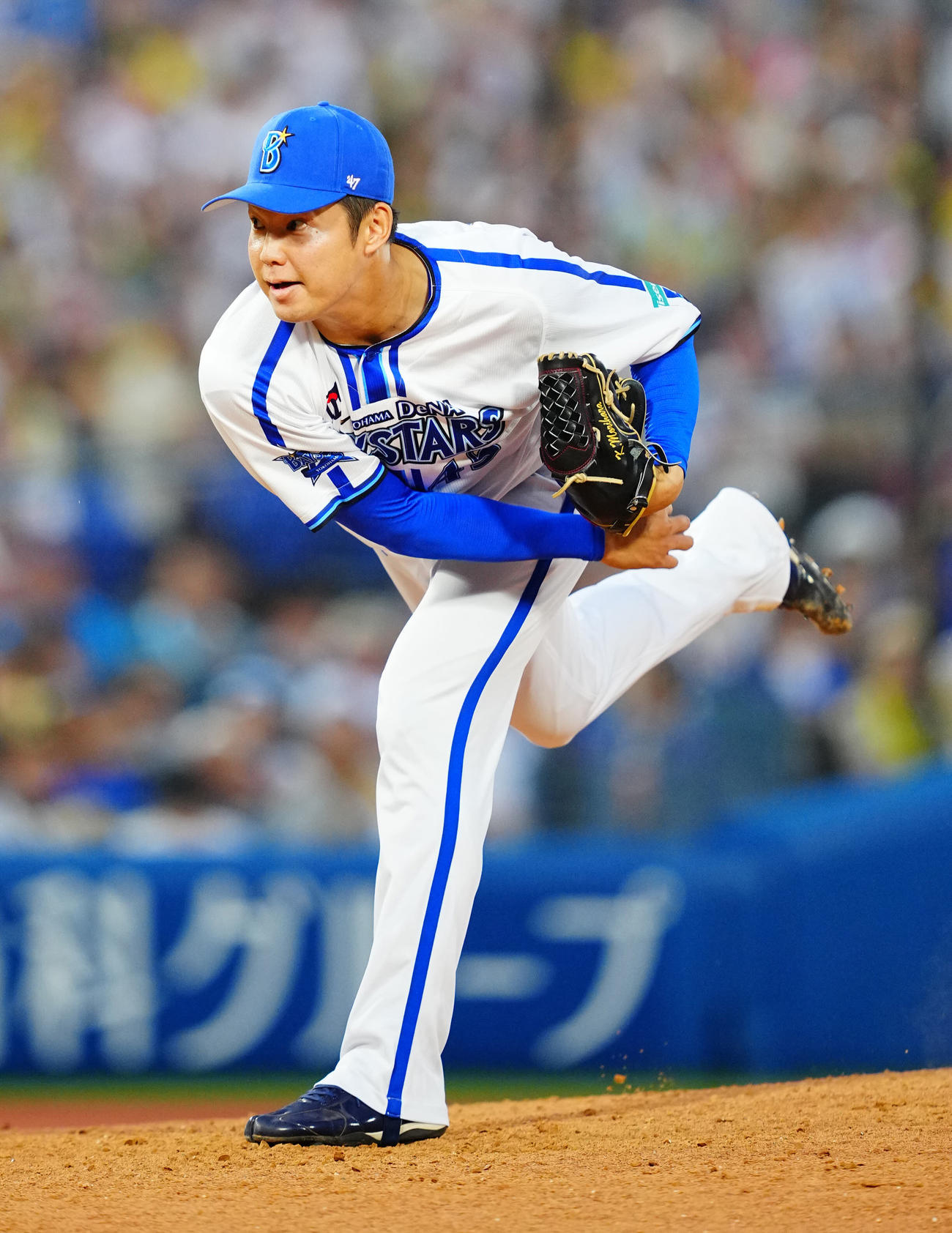 DeNA対阪神　9回表、DeNA6番手で登板し力投する森原（撮影・垰建太）