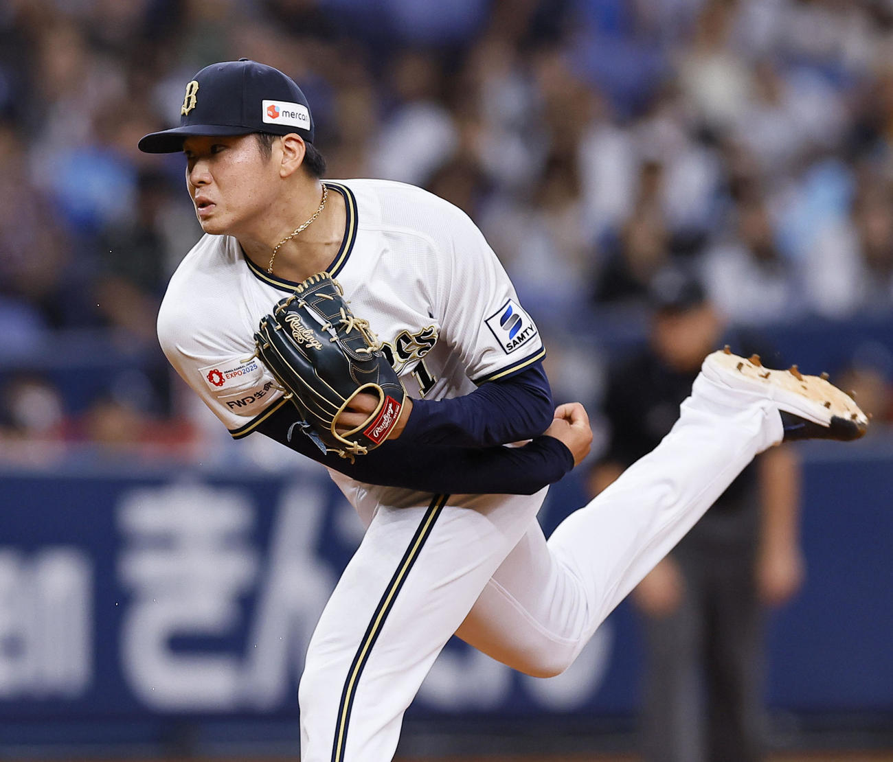 オリックス対日本ハム　オリックス先発の山下（撮影・藤尾明華）