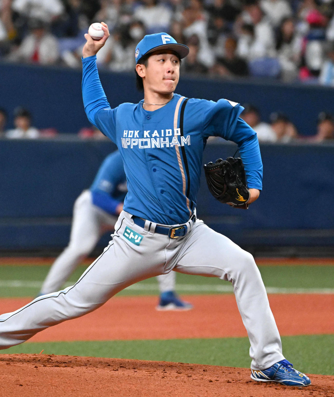 オリックス対日本ハム　力投する日本ハム先発の北山（撮影・石井愛子）
