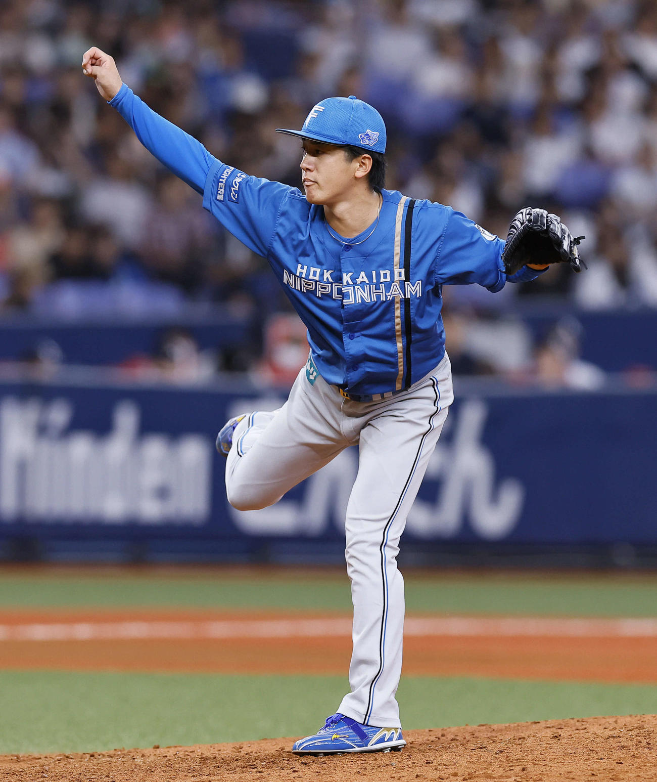オリックス対日本ハム　8回を4安打無失点に抑えた日本ハム北山（撮影・藤尾明華）