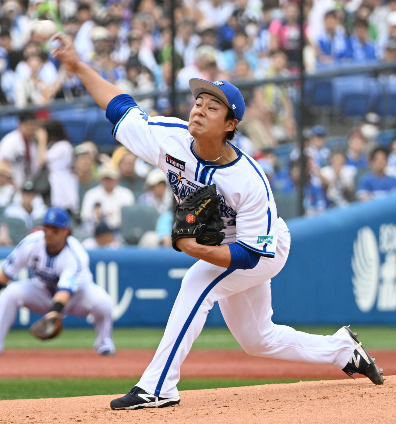 DeNA対ヤクルト　ヤクルト戦に先発したDeNA吉野（撮影・千葉一成）