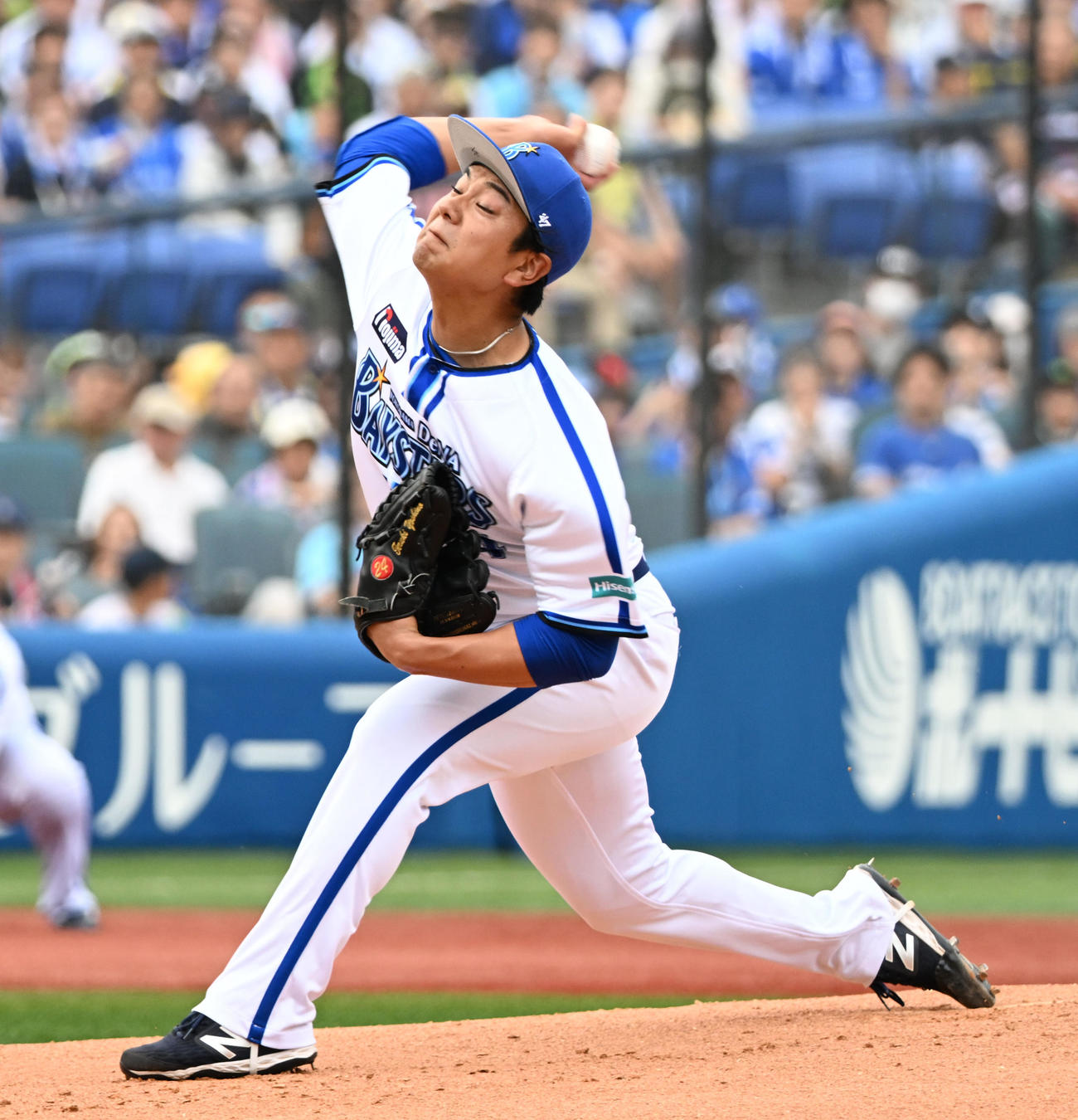 DeNA対ヤクルト　ヤクルト戦に先発したDeNA吉野（撮影・千葉一成）