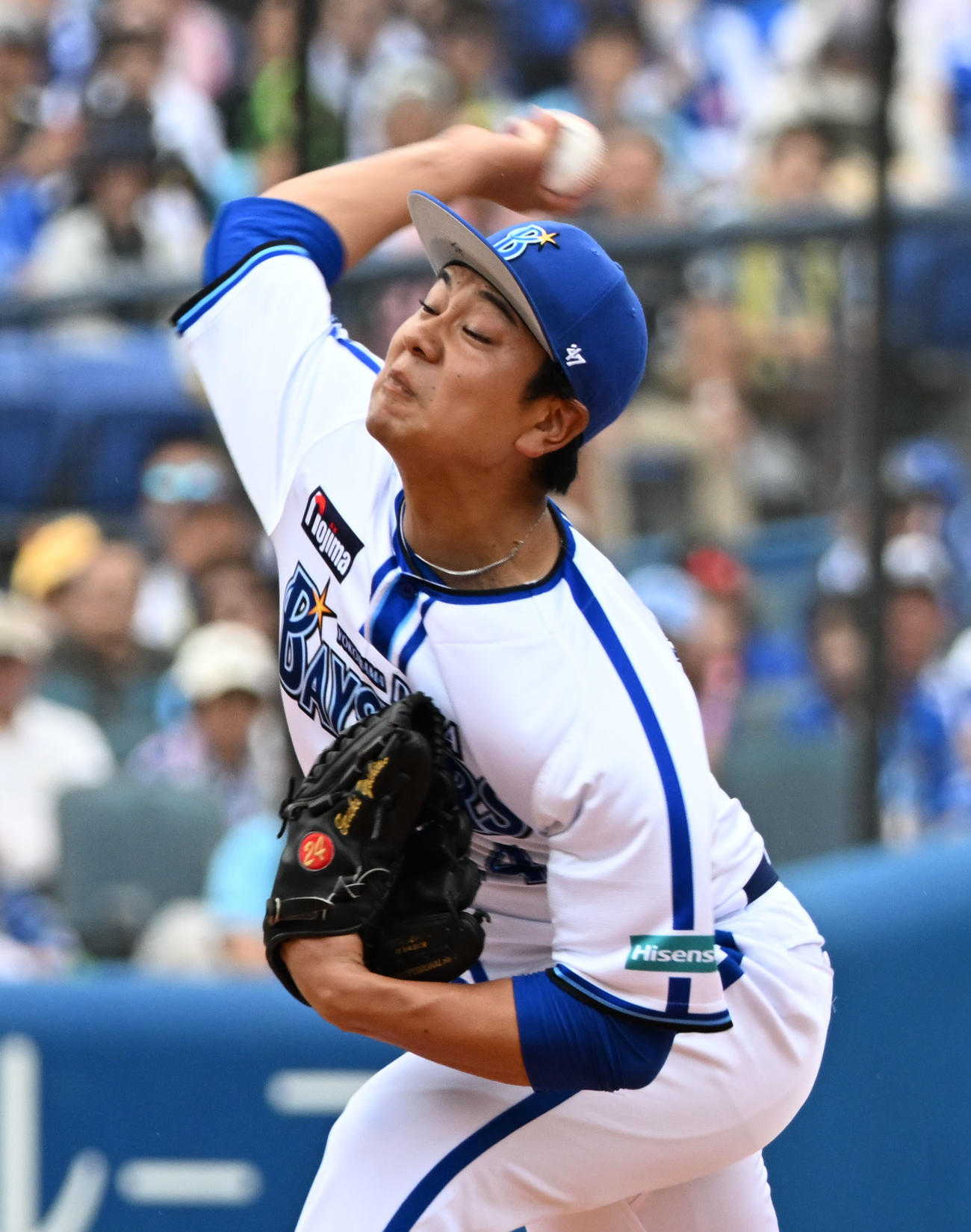 DeNA対ヤクルト　ヤクルト戦に先発したDeNA吉野（撮影・千葉一成）