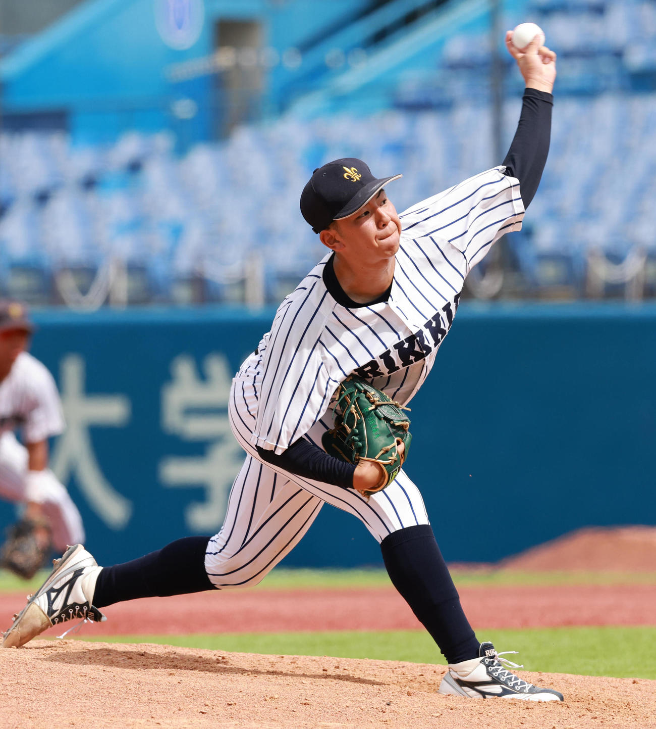 立大対法大　立大2番手の田中優（撮影・野上伸悟）