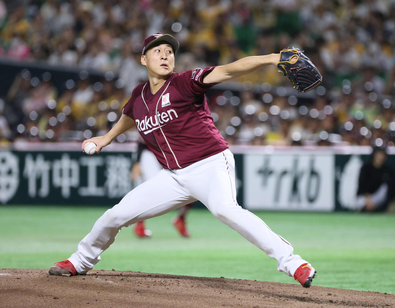 ソフトバンク対楽天　楽天先発の高田（撮影・加藤孝規）