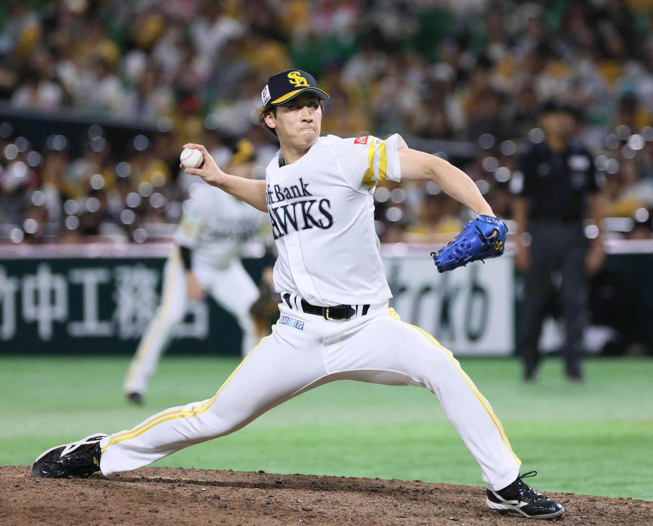ソフトバンク対楽天　8回表楽天、ソフトバンク5番手の大山（撮影・加藤孝規）