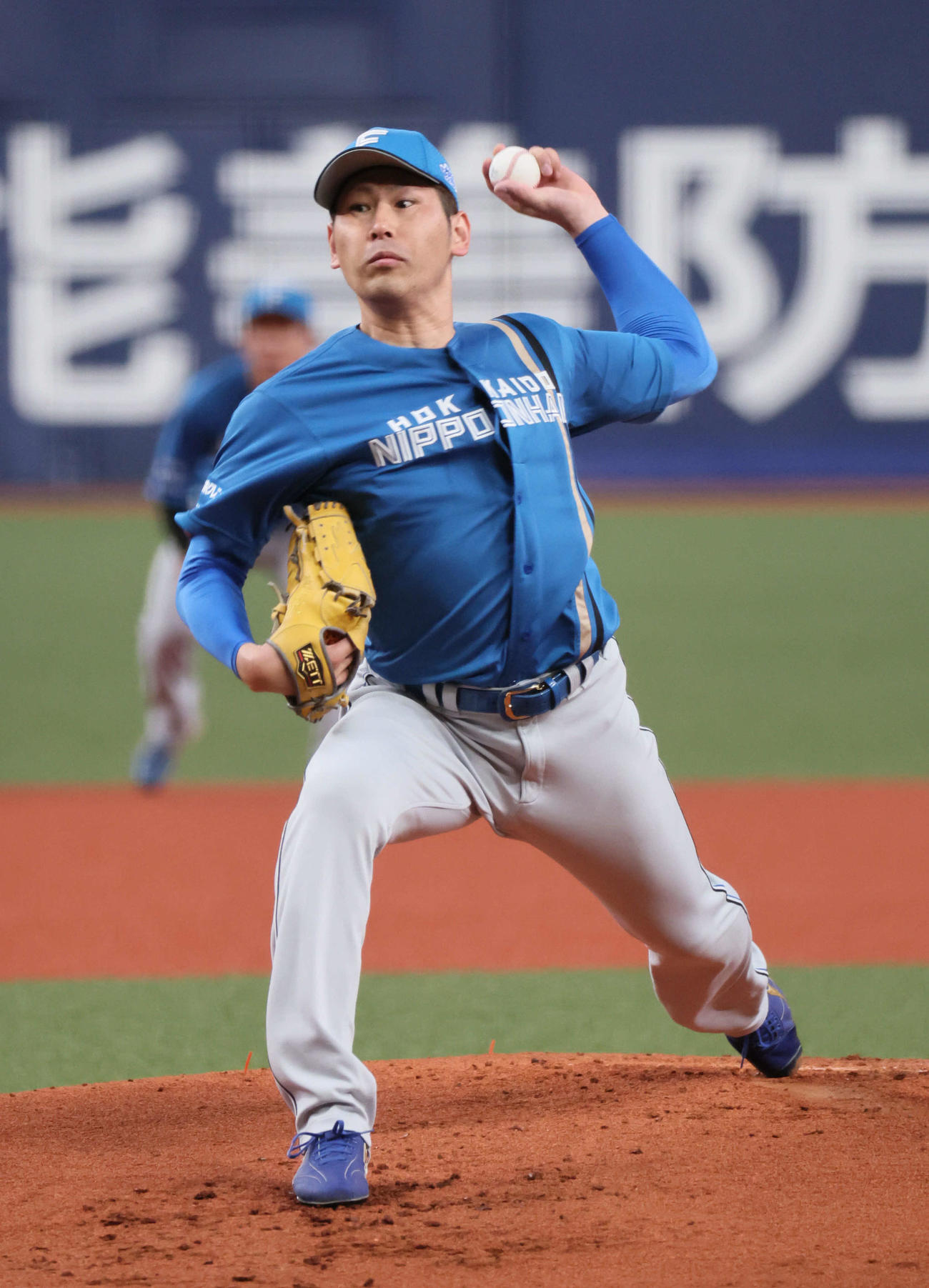 オリックス対日本ハム　日本ハム先発の加藤貴（撮影・宮崎幸一）