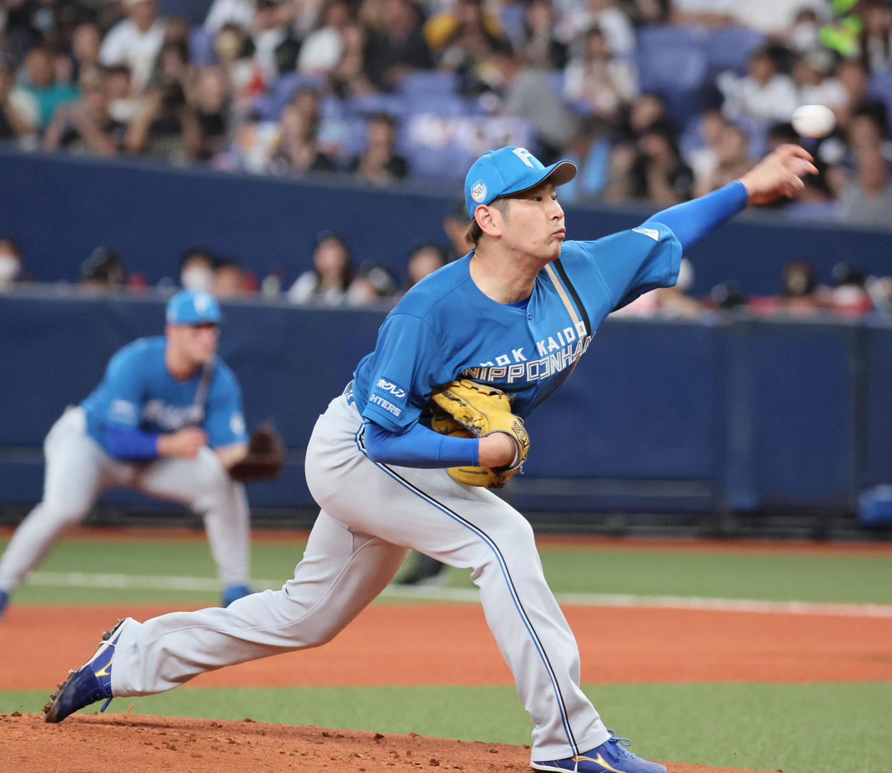 オリックス対日本ハム　日本ハム先発の加藤貴（撮影・宮崎幸一）