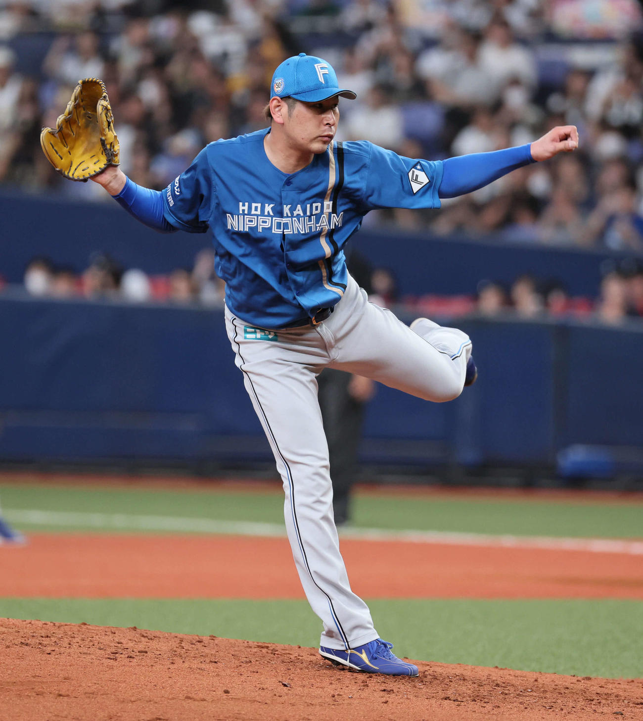 オリックス対日本ハム　日本ハム先発の加藤（撮影・宮崎幸一）