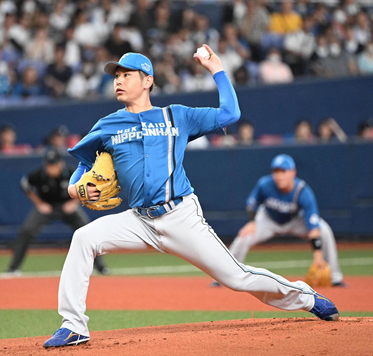 オリックス対日本ハム　先発する日本ハム加藤（撮影・和賀正仁）
