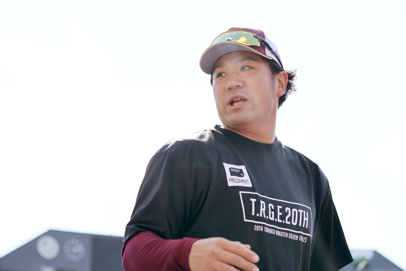 ロッテ対楽天　1軍合流した楽天田中将（撮影・鈴木正人）