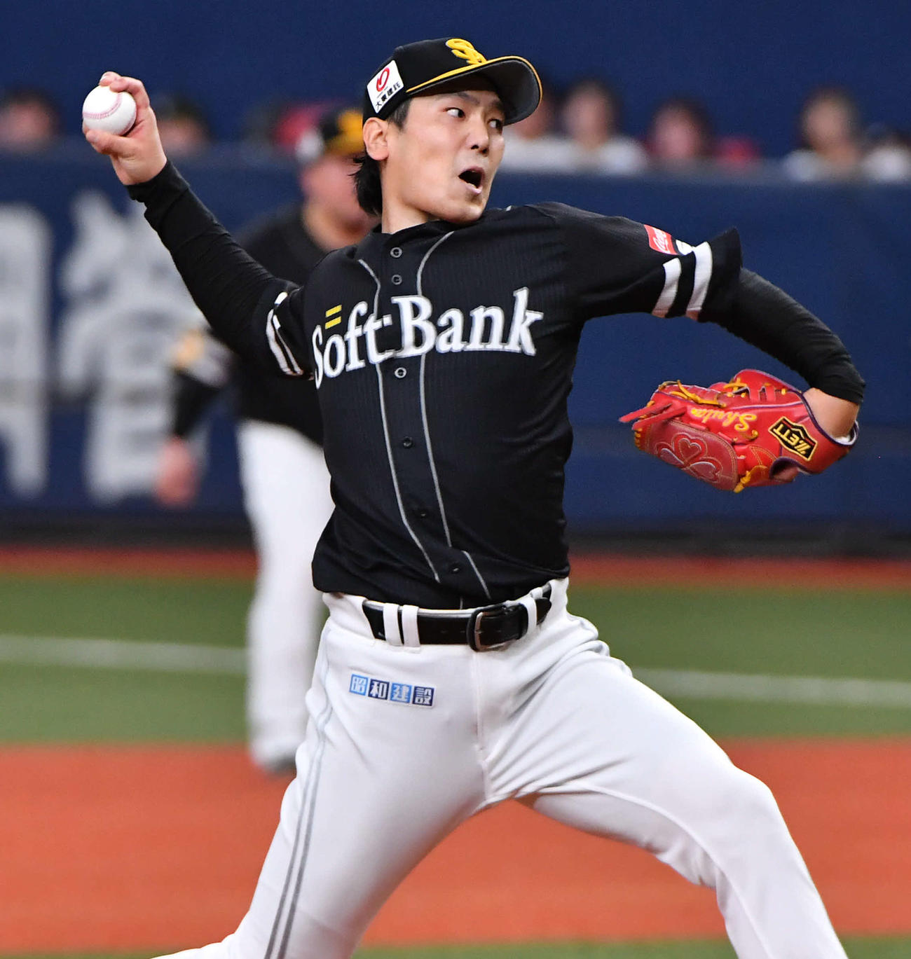 オリックス対ソフトバンク　ソフトバンク先発の石川（撮影・岩下翔太）