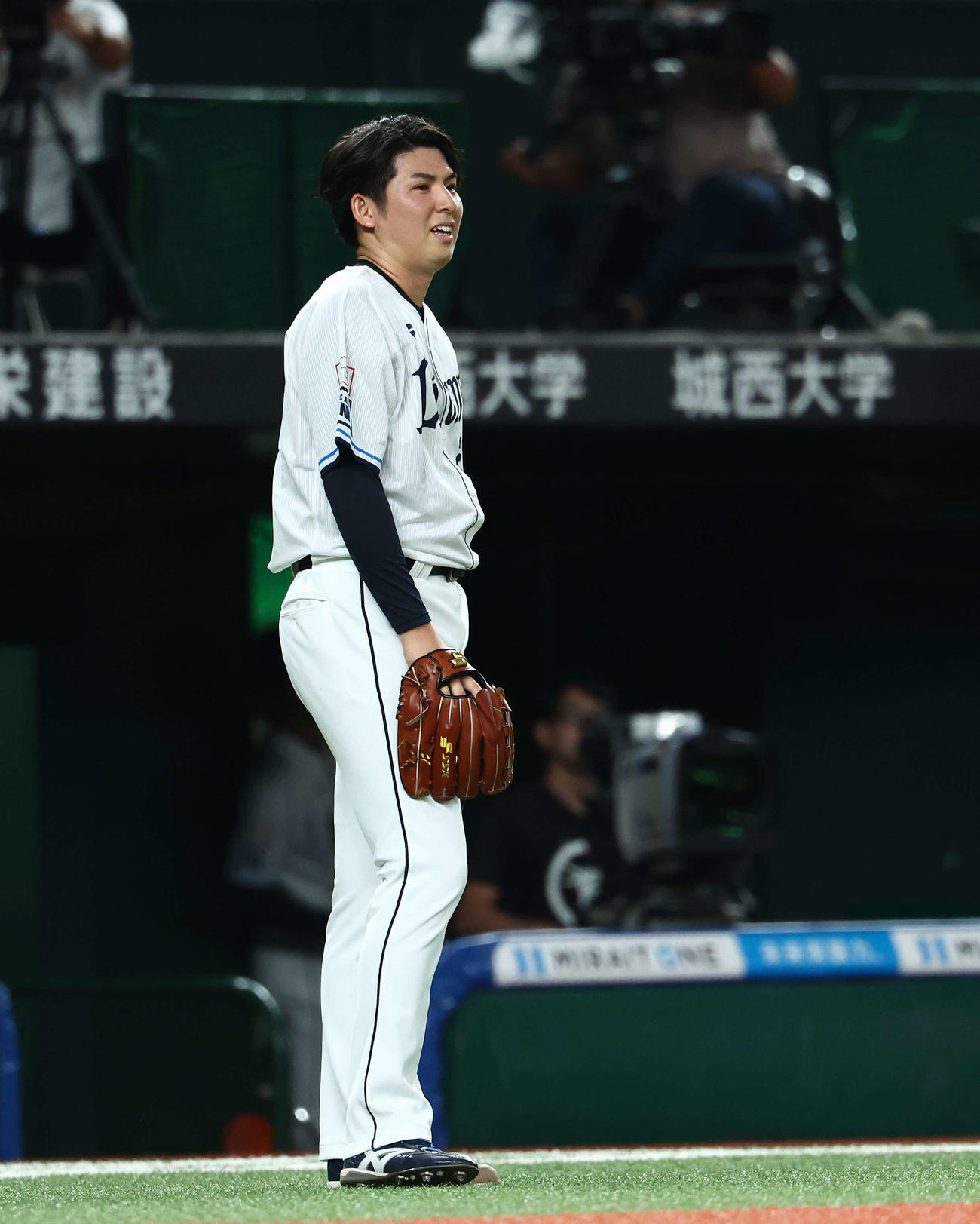 西武対日本ハム　6回表を終える武内（撮影・河田真司）