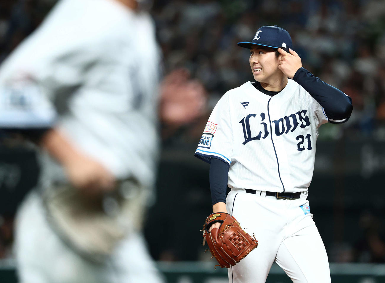 西武対日本ハム　1回表に先制を許す武内（撮影・河田真司）