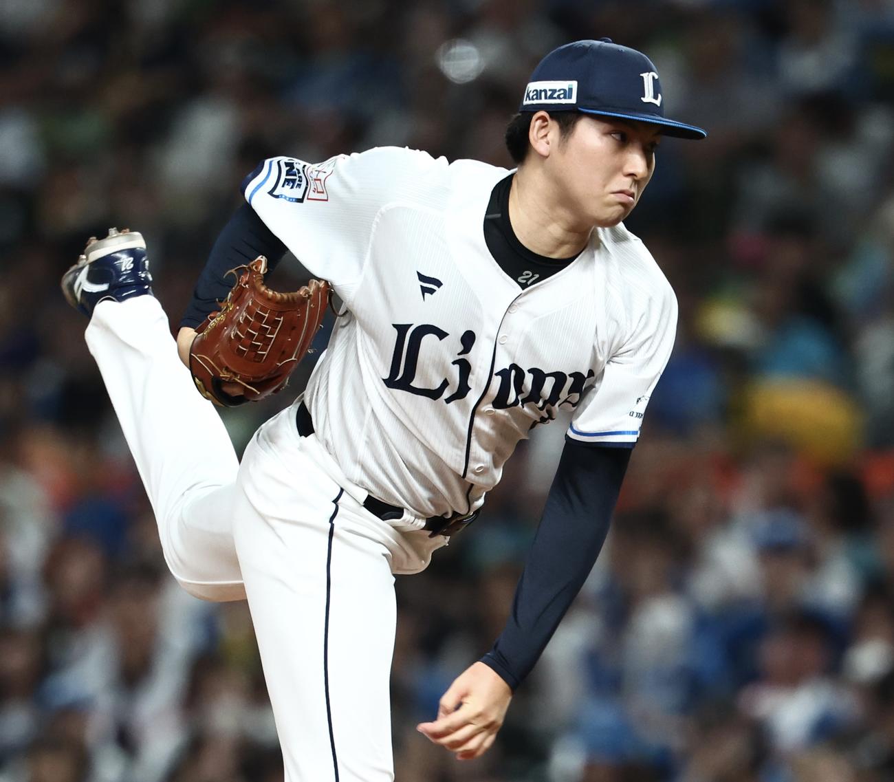 西武対日本ハム　先発登板する西武武内（撮影・河田真司）