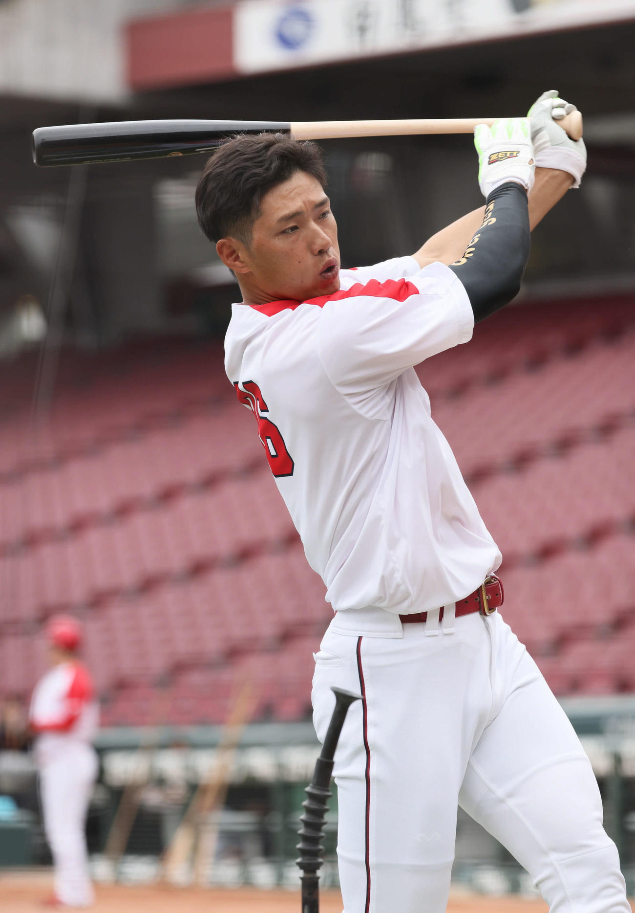 広島中村奨（2024年4月4日撮影）
