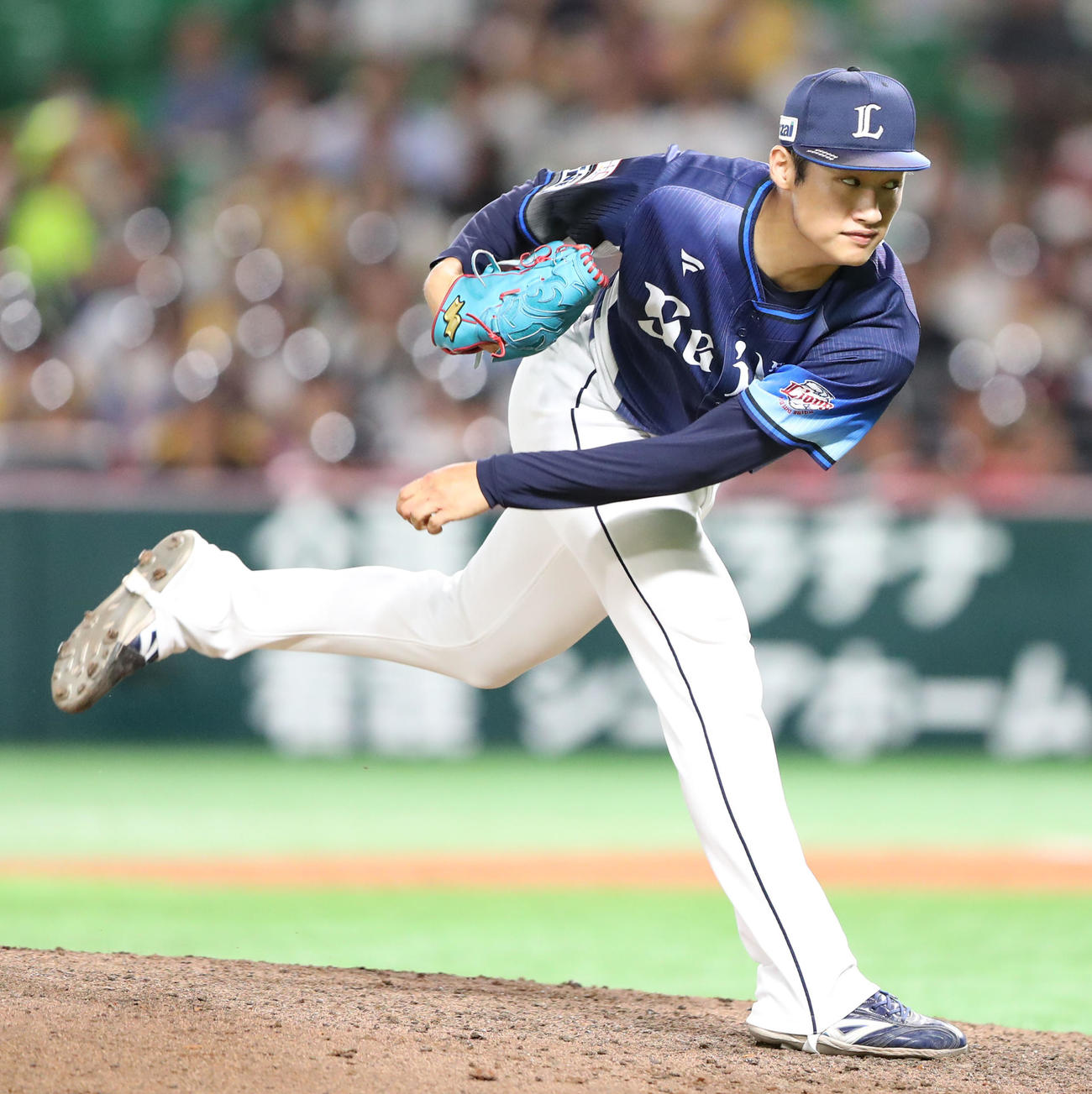 ソフトバンク対西武　4番手で登板した羽田（撮影・鬼束羽瑠菜）